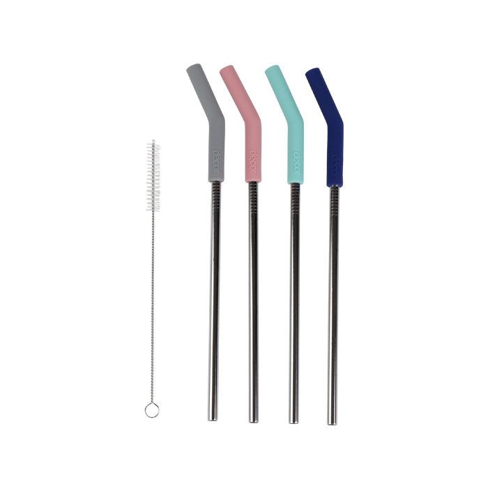 Ống Hút Tái Sử Dụng Set 4 Cái Kèm Cọ Rửa Decor Go Reusable Stainless Steel Straws