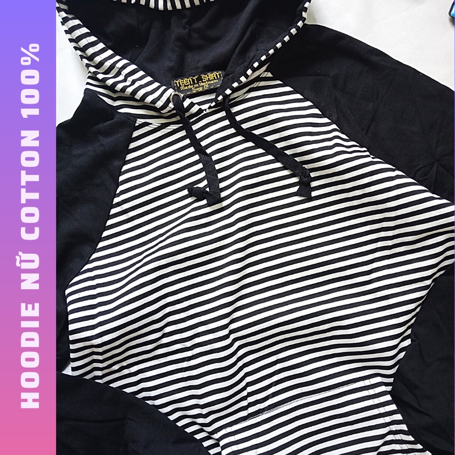 Áo khoác nỉ hoodie freesize dưới 55kg dành cho nữ, hàng giảm giá cuối năm thun cotton 100%, hình chụp thật sản phẩm | BigBuy360 - bigbuy360.vn