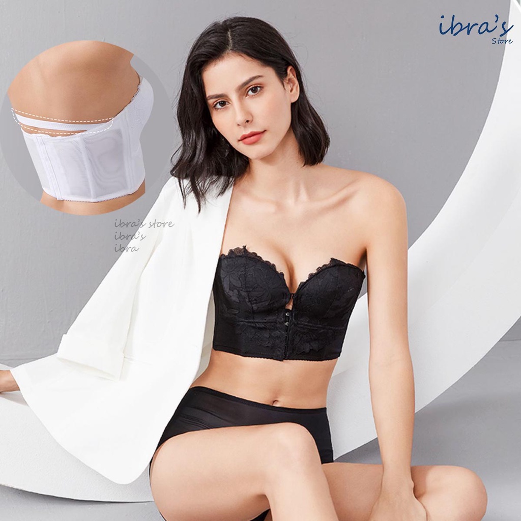 Áo Nâng Ngực Không Dây iBra's Store cài trước tạo khe sexy Áo Lót Bra quây cúp có Gọng sườn cài sau quyến rũ Corset A16