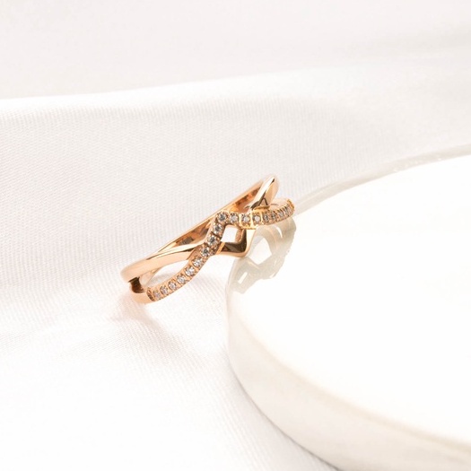 Nhẫn CDE Dia Tiara Rose Gold Ring CDE8008RG