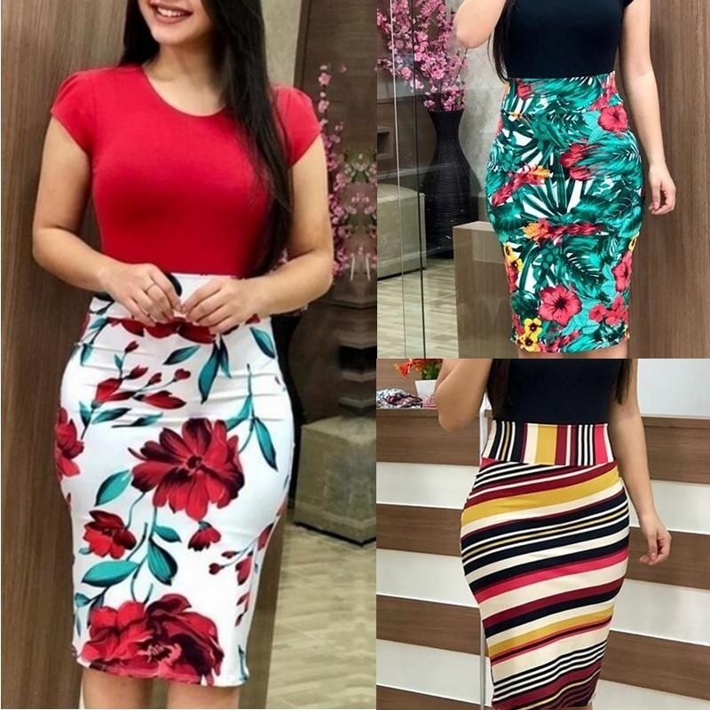 Đầm Tay Ngắn In Hoa Plus Size