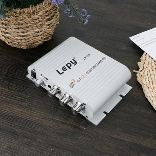 Bộ khuếch đại âm thanh LEPY LP-838 2.1CH kèm nguồn 2A,bộ âm ly mini