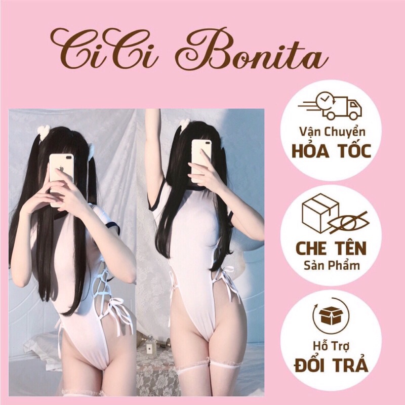 Bodysuit đan dây sexy cosplay nữ sinh gợi cảm CB31