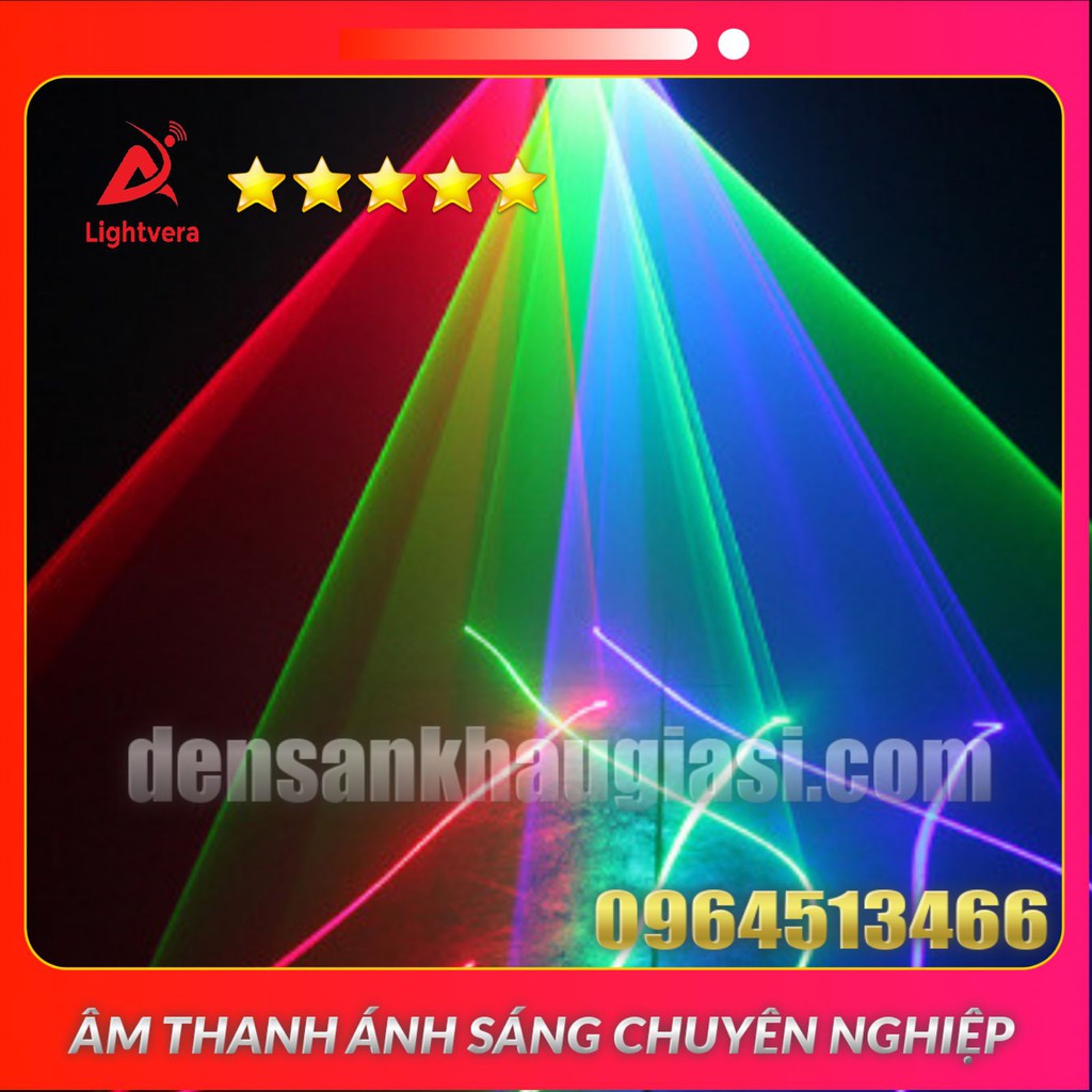 Đèn Laser Quét Tia 4 Cửa 7 Màu Dành Cho Phòng Bay Phòng Karaoke Đèn Sân Khấu Lightvera