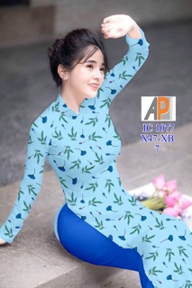 Vải áo dài hoa đơn giản