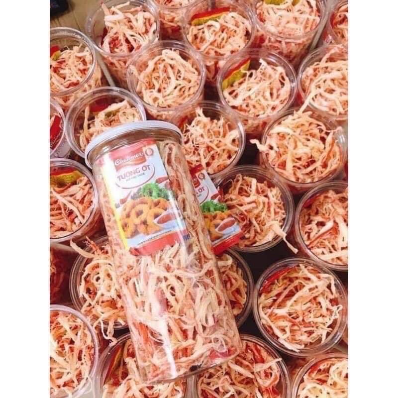 Mực xé sợi hấp nước dừa,hủ 250g,Tongkhominhnguyen