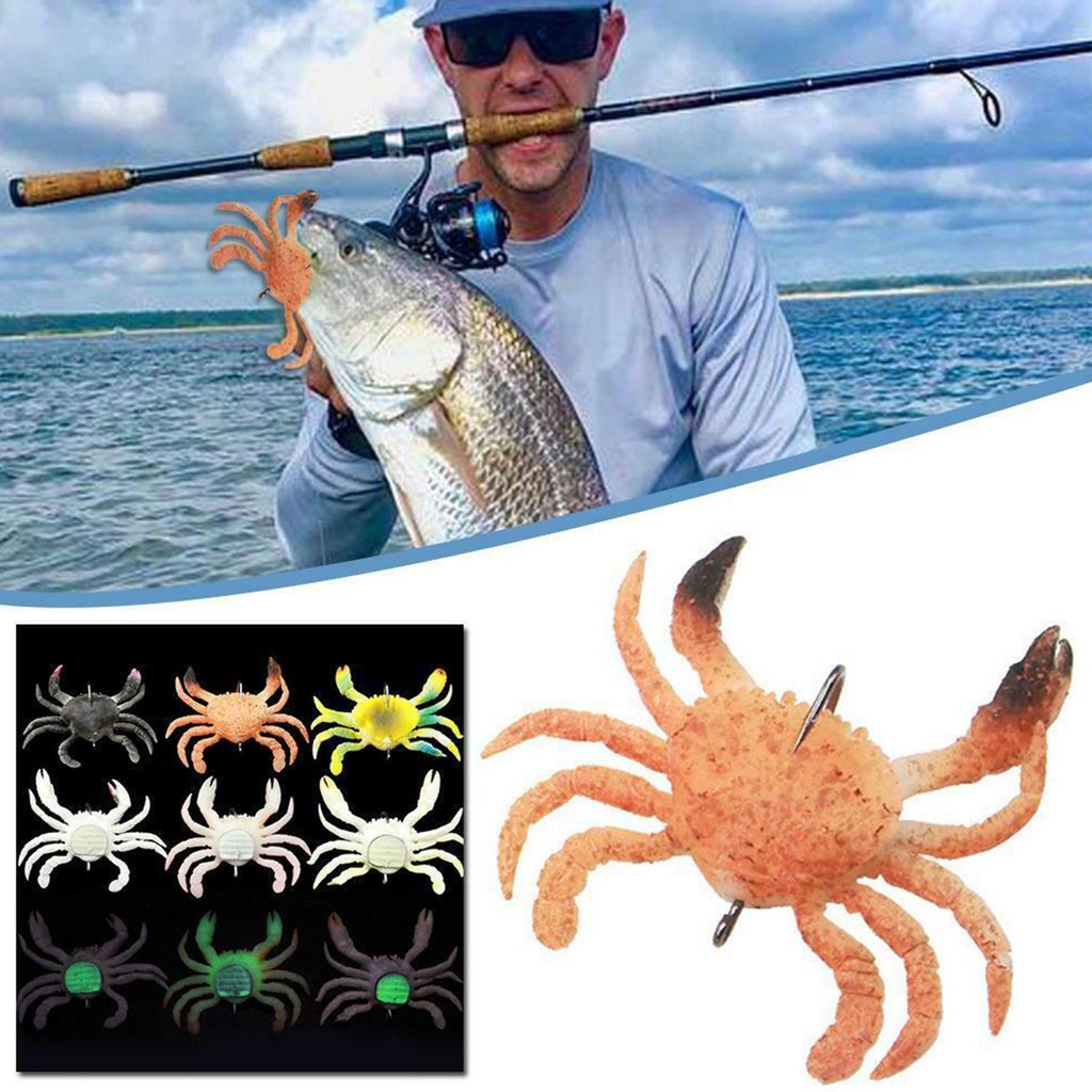 Mồi Câu Cá Giả Hình Cua / Vịt Mềm 3D Siêu Bền