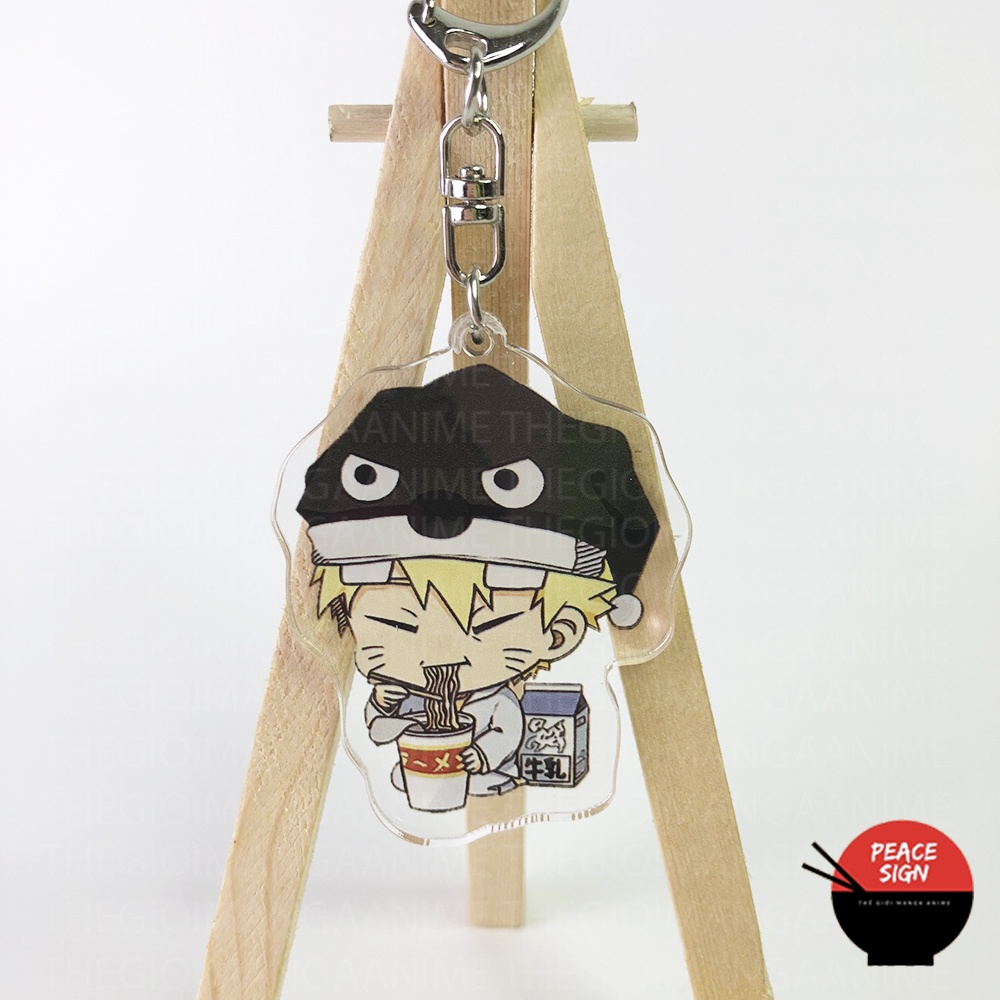 ( Mica trong acrylic) Móc khóa NARUTO SHIPPUDEN ver ĐẦU TO CUTE in hình anime chibi