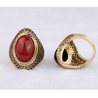 Nhẫn Chạm Khắc Hình Oval Phong Cách Cổ Điển