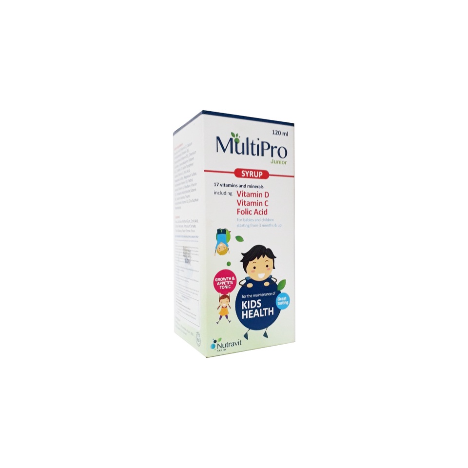 Multipro Junior Siro Giúp Bé Ăn Ngon Tiêu Hóa Tốt Hấp Thu Dưỡng Chất 120ml