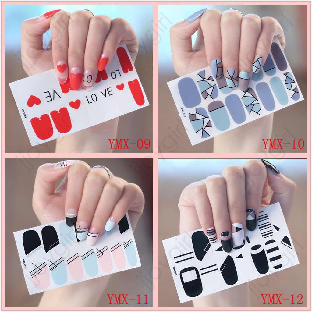 Nhãn dán 3D trang trí móng tay chống nước tiện dụng