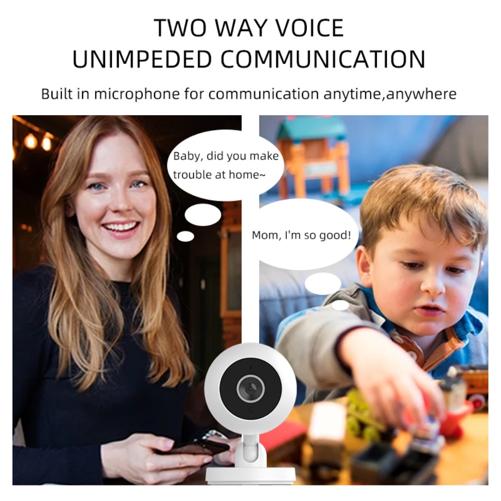 Camera mini thông minh wifi ip 720p 2mp không dây quan sát trong nhà tự động theo dõi tầm nhìn ban đêm