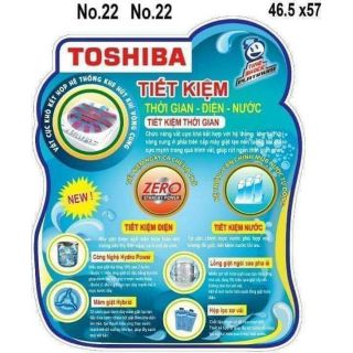 Tem dán máy giặt Toshiba