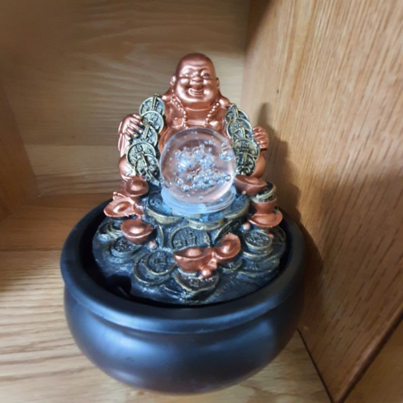 Thác nước phong thủy mini phật giáo