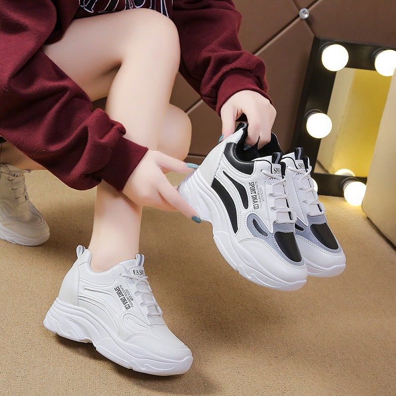 (VIDEO) Giày thể thao nữ Snaker Fashion đế độn kiểu dáng trẻ trung