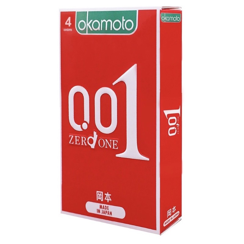 Okamoto 0.01 PU Siêu mỏng Truyền Nhiệt Nhanh Hộp 4 Cái