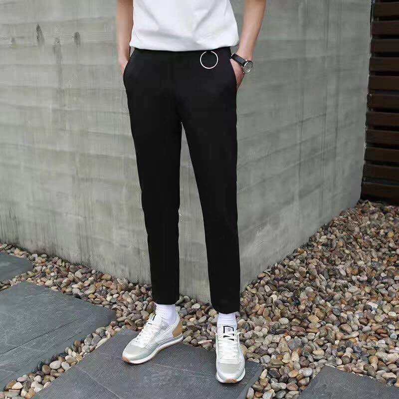 (VẢI XUẤT KHẨU) QUẦN TÂY ÂU NAM HÀN QUỐC MÀU ĐEN HOT 2019 | BigBuy360 - bigbuy360.vn