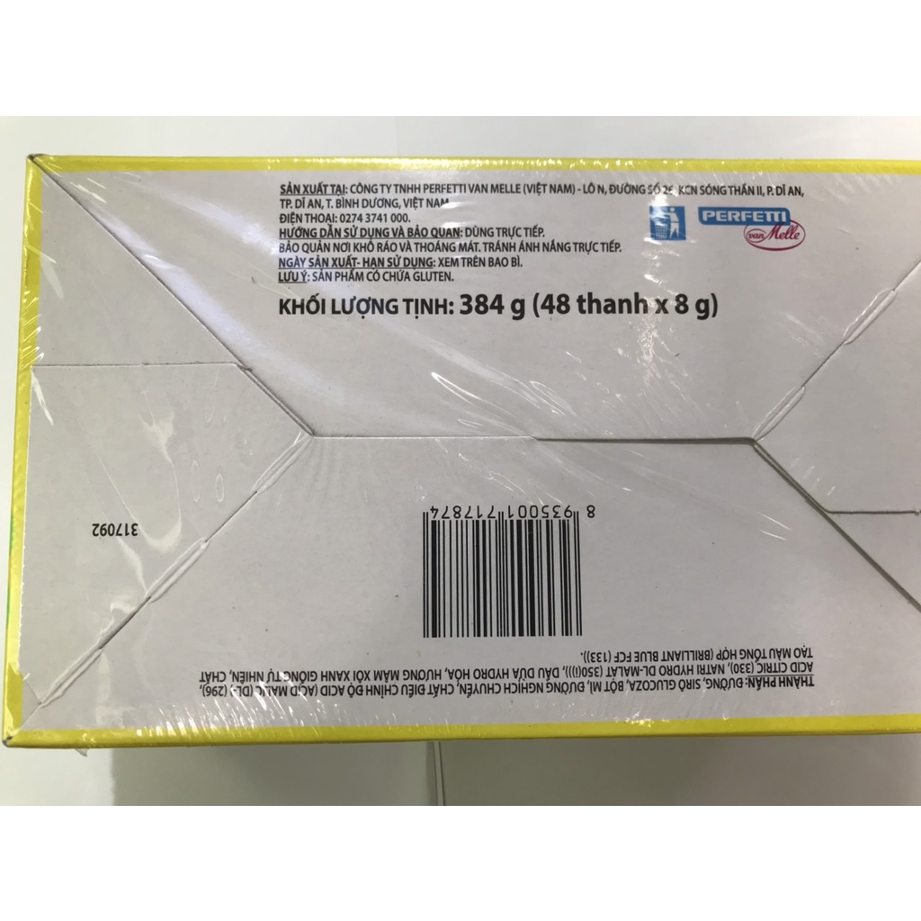 Kẹo Dẻo Tô Màu Chupa Chups Sour Belt Hương Mâm Xôi Xanh (Hộp 48 thanh)