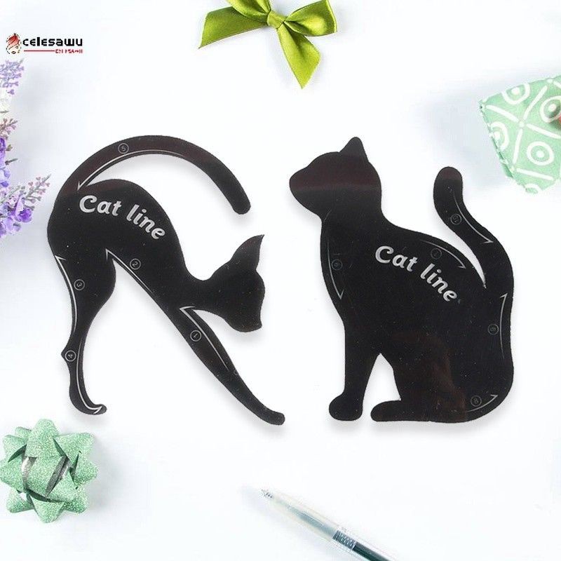 Set 2 Khuôn kẻ mắt cắt line cao cấp
