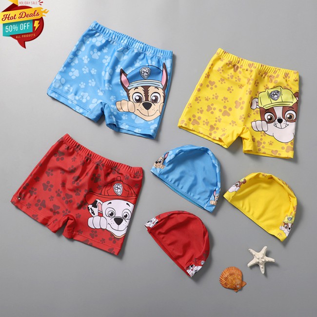 Set 2 Quần Bơi Kèm Nón Bơi Cho Bé Từ 1-12 Tuổi