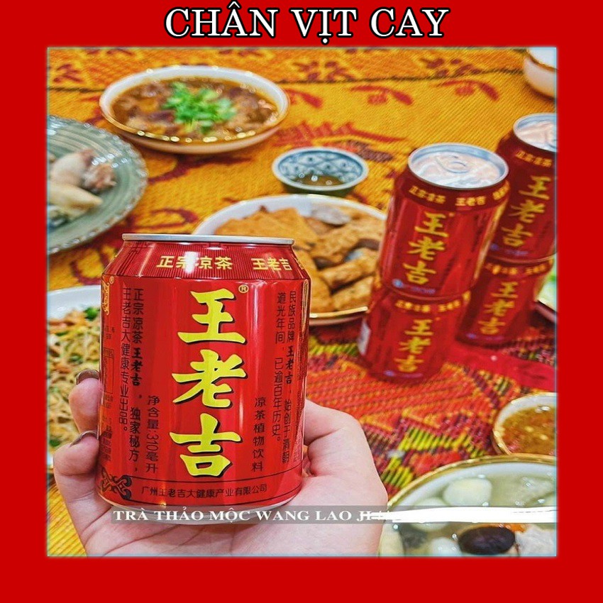 Trà sâm thảo mộc❤️Trà sâm Wanglaoji lon 310ml-Thức uống giải nhiệt tốt cho sức khóe