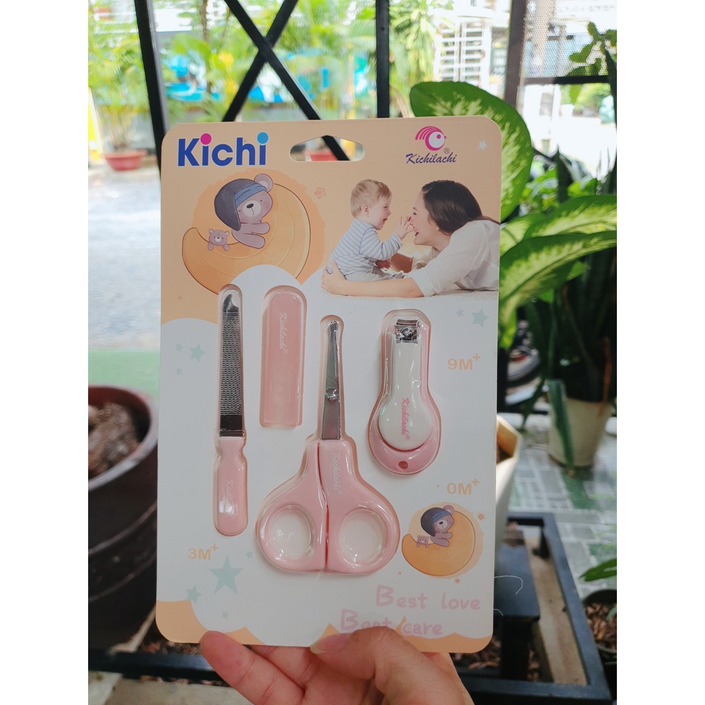 Bộ/Set Bấm Móng Tay 3 Chi Tiết Cho Bé Sơ Sinh KICHI Nhật Bản