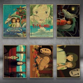 Poster Phim Spirited away Phong Cách Retro