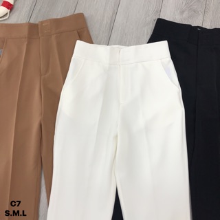 Quần tây 2 nút lưng cao