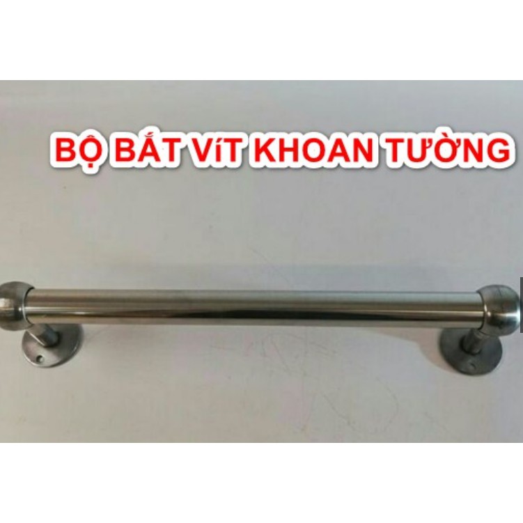 Bộ thanh treo rèm inox ( có 2 loại dán không cần khoan tường)