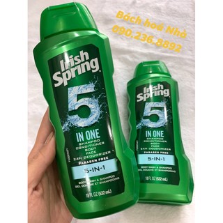 [Hàng Mỹ] Tắm gội nam Irish Spring 5in1