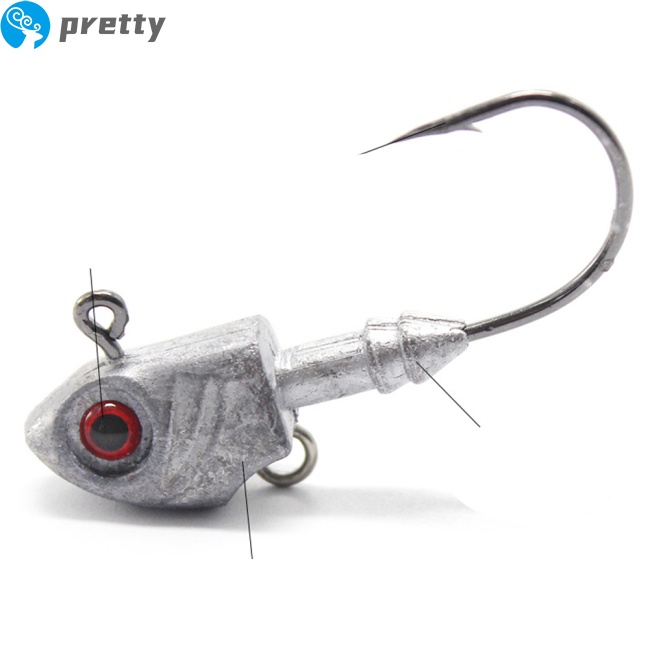 Lưỡi câu cá bằng chì kiểu dáng đầu cá 3.5g 5g 7g 10g 14g 20g