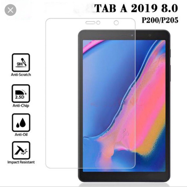 Tấm dán kính cường lực Samsung Galaxy Tab A Plus 8.0 SPen 2019 P205 chống xước, chống vỡ