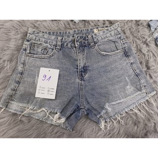 Quần Short Jean Nữ Lưng Cao Kiểu Hàn Quốc