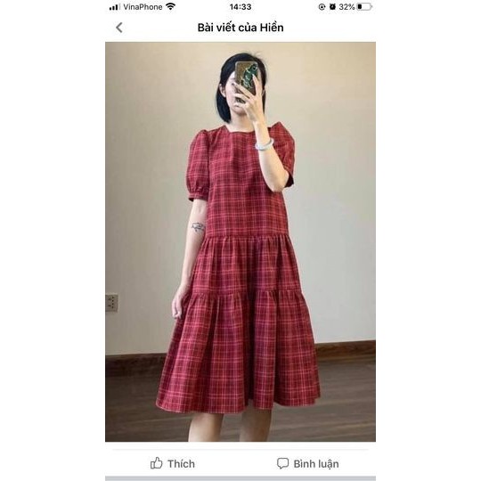 VÁY KẺ BABYDOLL MULLET