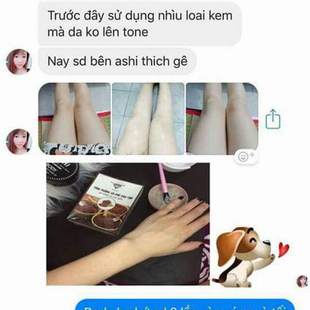 Tắm trắng cà phê 250k tặng muối tắm + máy massage ion