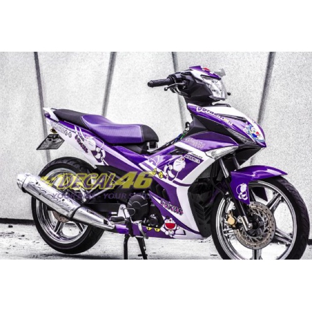 Tem trùm xe exciter 150 mẫu tím