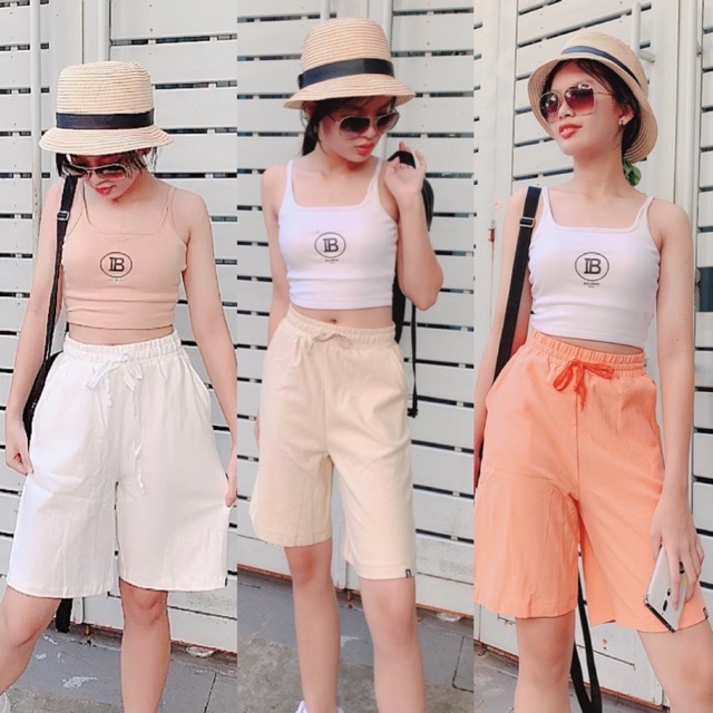 Quần Short Ống Rộng Suông Culottes Lưng Cao Năng Động Cá Tín Trẻ Trung Thời Thượng