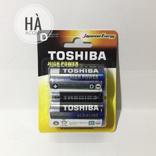 Pin đại alkaline toshiba, size d, lr20/1.5v vỉ 2 viên - chính hãng