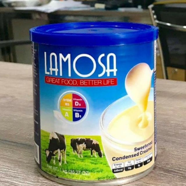 Sữa đặc có đường Lamosa- Kem đặc có đường LAMOSA 1kg-date 7/2022