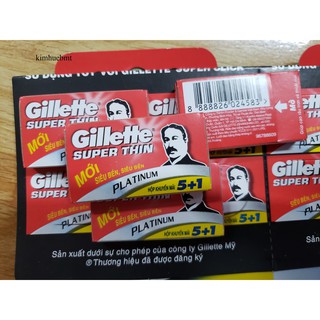 Lưỡi lam gillette gồm 6 cái (1 hộp=6 cái)
