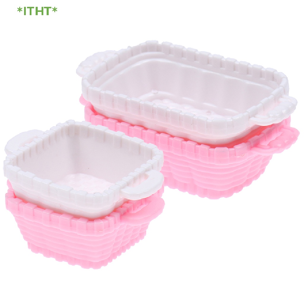 Set 4 Giỏ Đựng Thức Ăn Trang Trí Nhà Búp Bê Mới