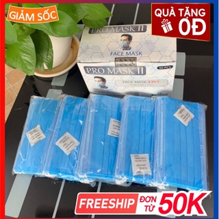 Hộp 50 chiếc khẩu trang y tế 4 lớp ,khẩu trang chống bụi bẩn bảo vệ sức khỏe