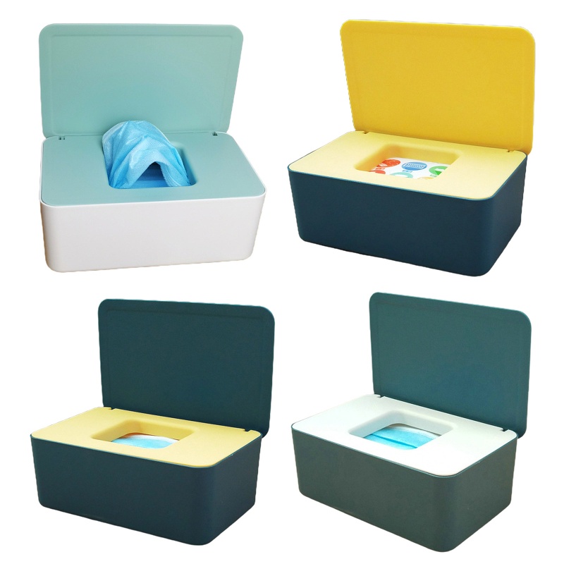 Hộp đựng khăn giấy ướt nắp lật chống bụi đa năng cho nhà ở/văn phòng | BigBuy360 - bigbuy360.vn
