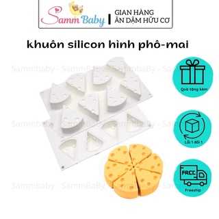 Khuôn silicon hình phomai làm pudding sammbaby