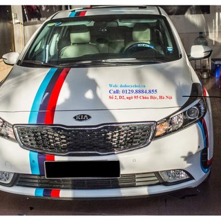 DECAL TRANG TRÍ SỌC CỜ 3 MÀU
