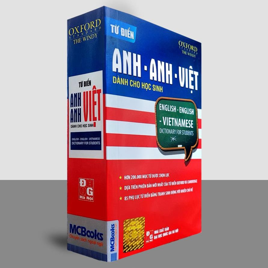 Sách - Từ điển Anh-Anh-Việt dành cho học sinh (Tái bản 2020) -[MCBOOKS]