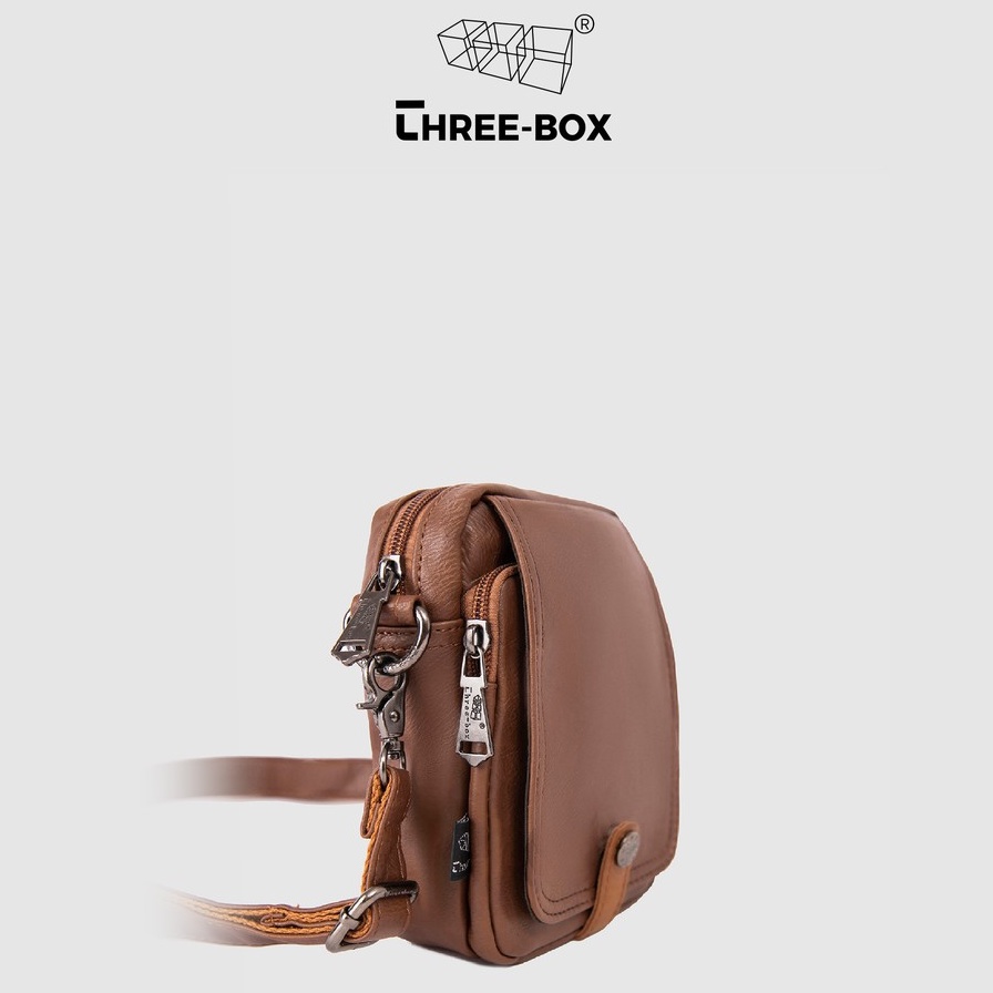 Túi da đeo chéo Three-Box | MS6377