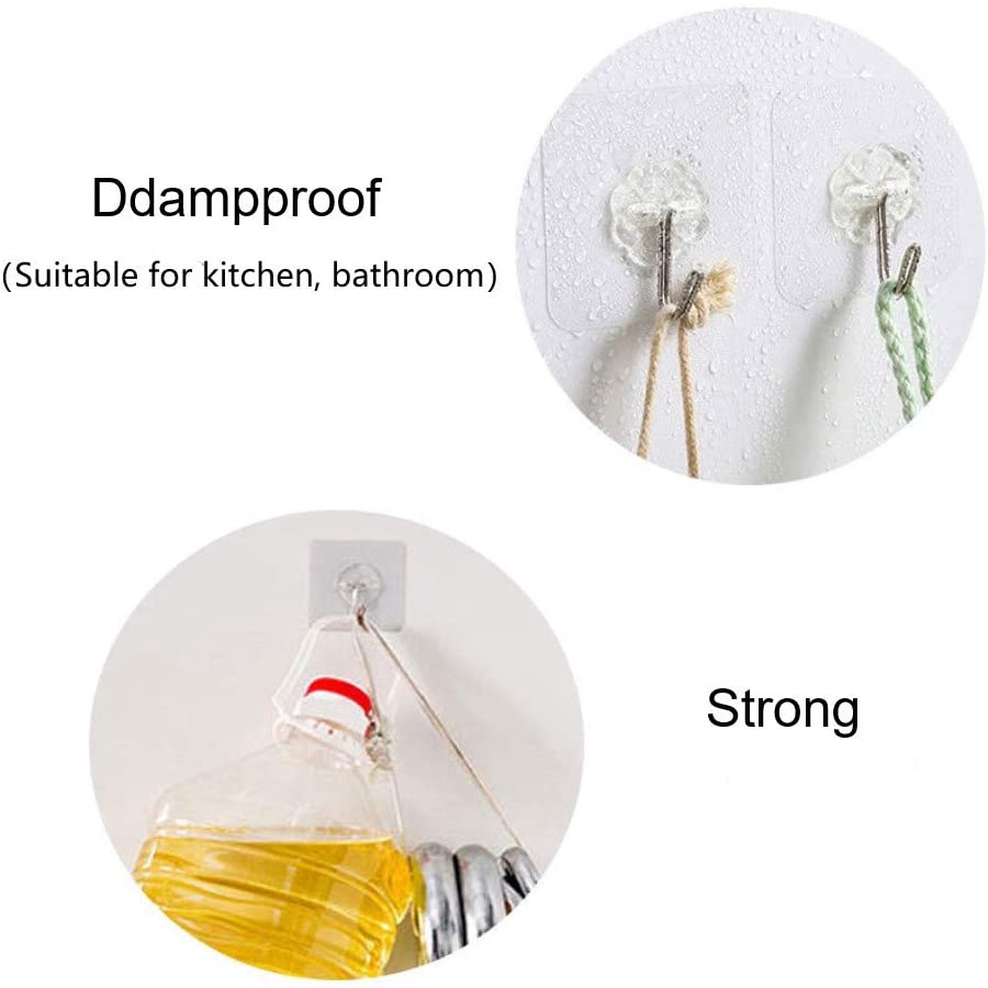 Set 10 Móc Treo Đồ Dán Tường Chống Trượt Chịu Được Sức Nặng