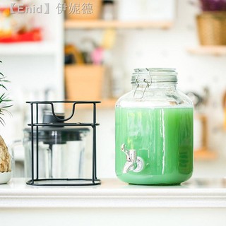 Lọ Thủy Tinh Trong Suốt Đựng Nước Ép Kèm Vòi Tiện Dụng