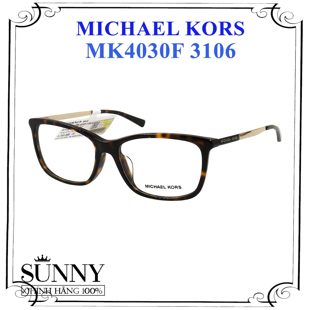 MK4030F - gọng kính thời trang Michael Kors chính hãng, thiết kế dễ đeo bảo vệ mắt